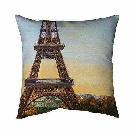 FONDO 20 x 20 in. Eiffel Tower by Dawn-Double Sided Print Indoor Pillow FO2791498